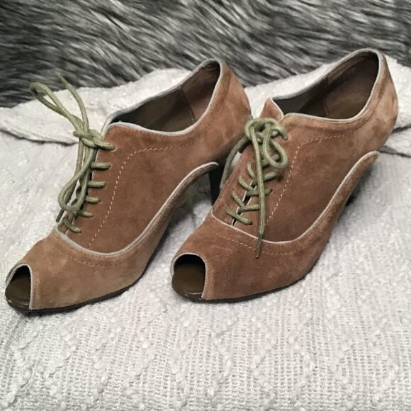 Loulou de la Falaise Peep Toe Booties - Size 7M - Picture 6 of 8